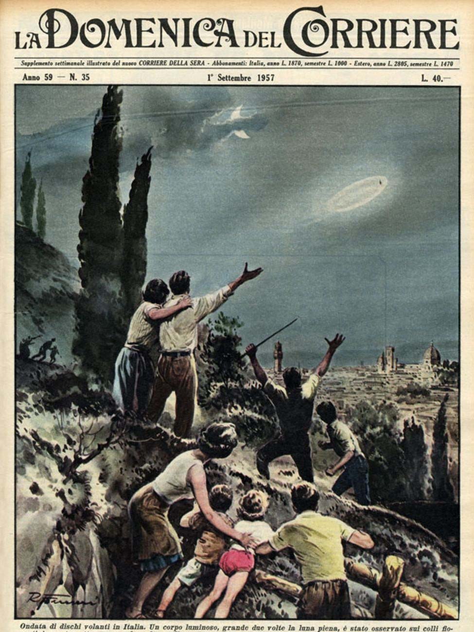 La Domenica del Corriere: 1957 UFO Cover