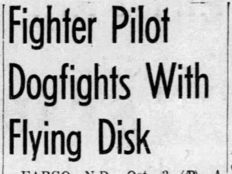 Los Angeles Times article describing Lt. Gorman's 30 minute encounter with a flying object.