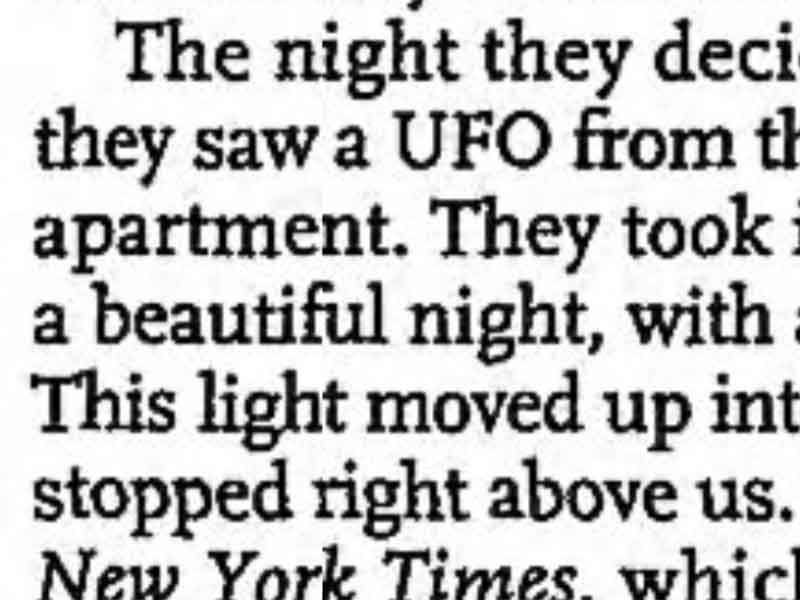 Excerpt from The Observer Magazine on Kubrick Clarke UFO sighting