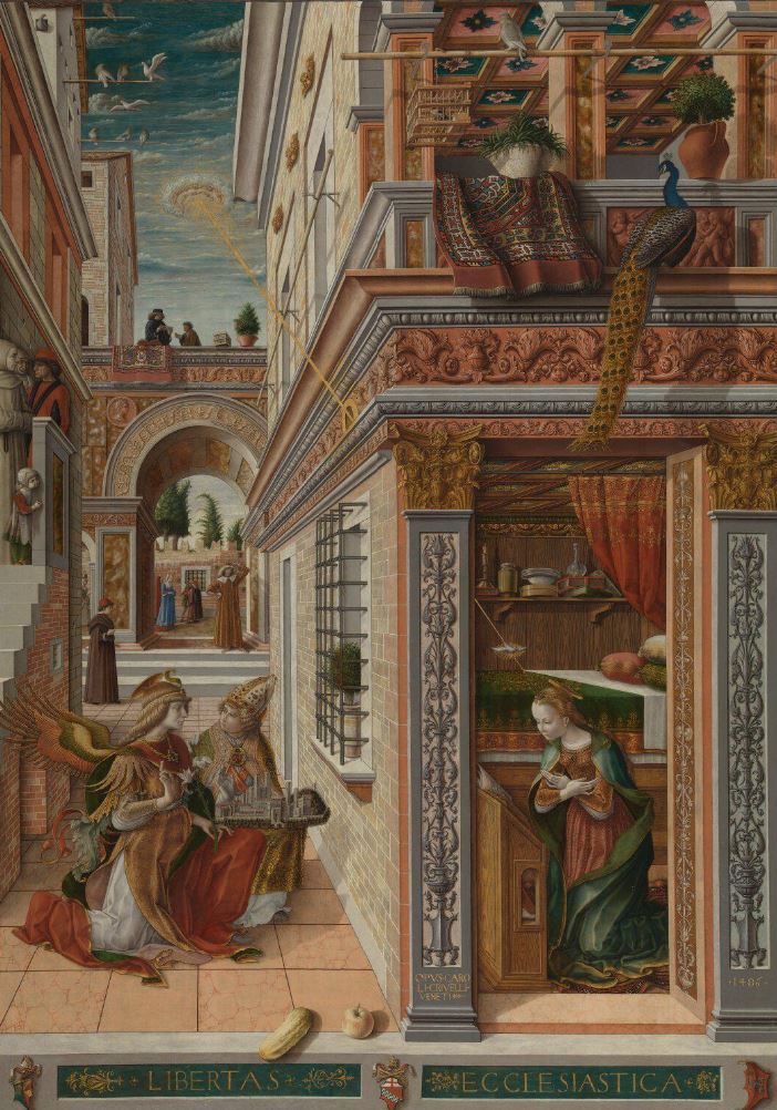 The Annunciation, with Saint Emidius Painting