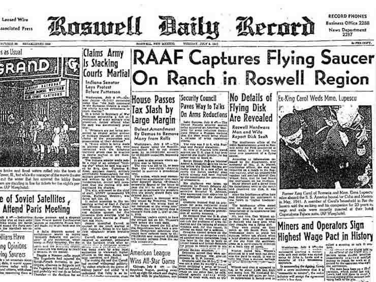 Roswell Daily Record: Roswell UFO incident