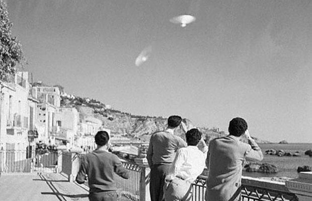 Photo of UFOs Over Sicily, 1954
