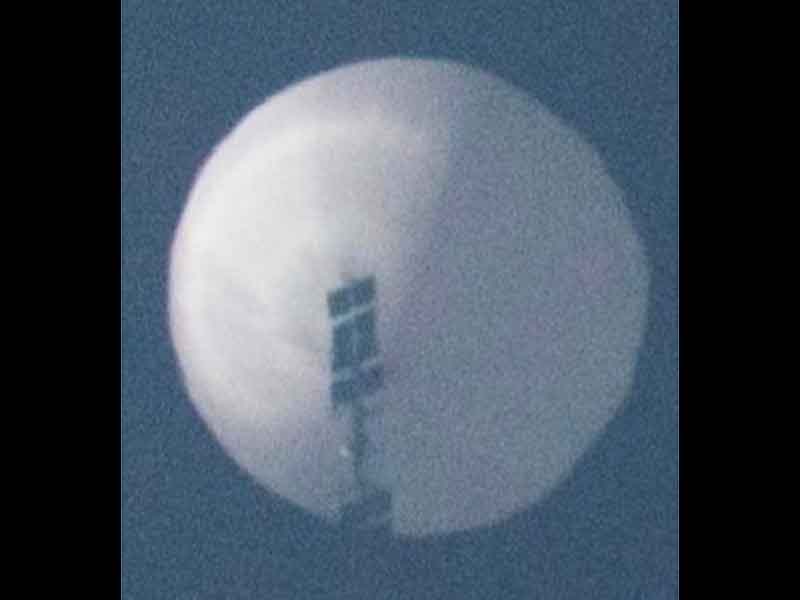 February 2023 Twitter photo of alleged Chinese spy balloon.