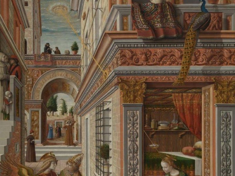 The Annunciation, with Saint Emidius Painting
