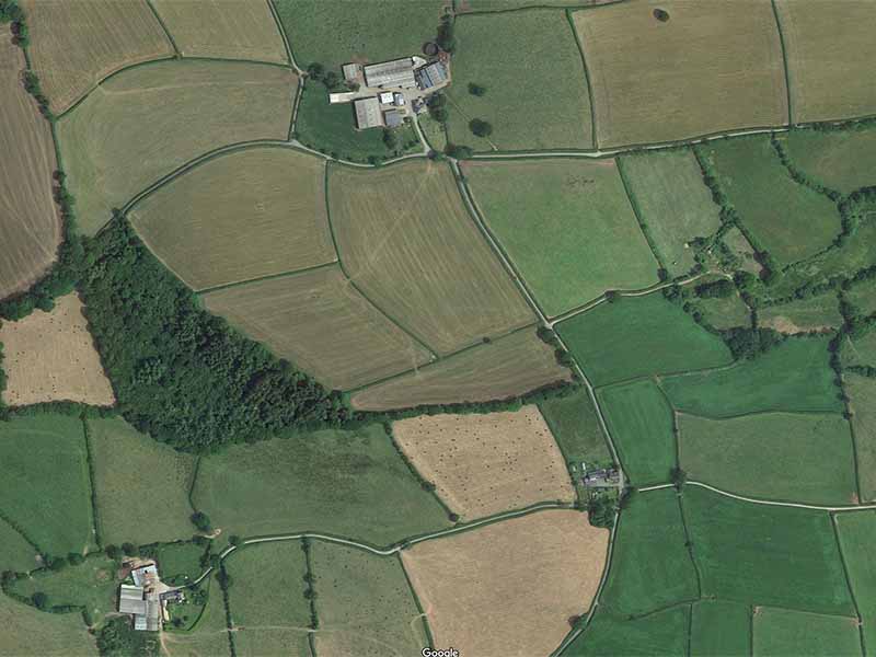 Google map image showing the road where two police officers followed a UFO in 1967.