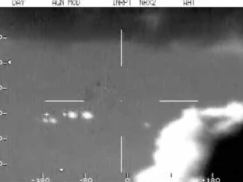 Screenshot of UFO video released by Mexican Air Force