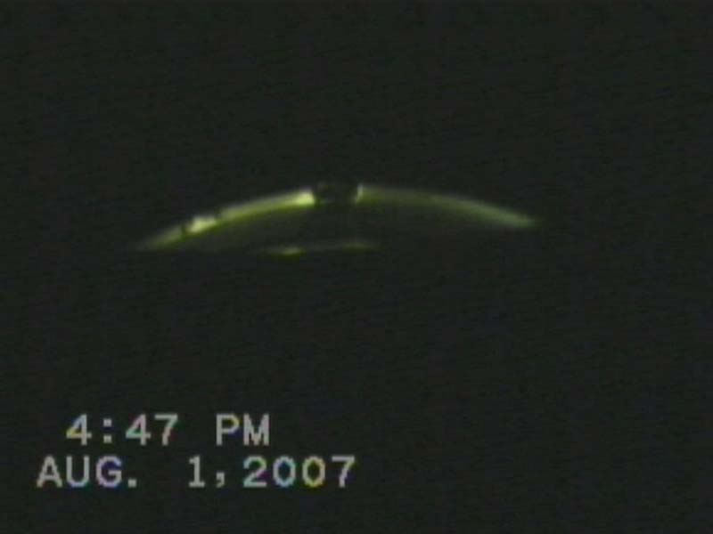 Still from a video taken on August 1, 2007 of a UAP over the Marmara Sea, near Kumburgaz, Turkey.