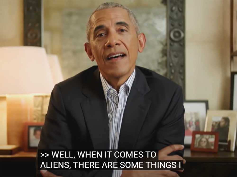 Former President Barack Obama discusses UFOs