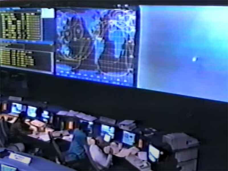 UFO On NASA Control Room TV Screen